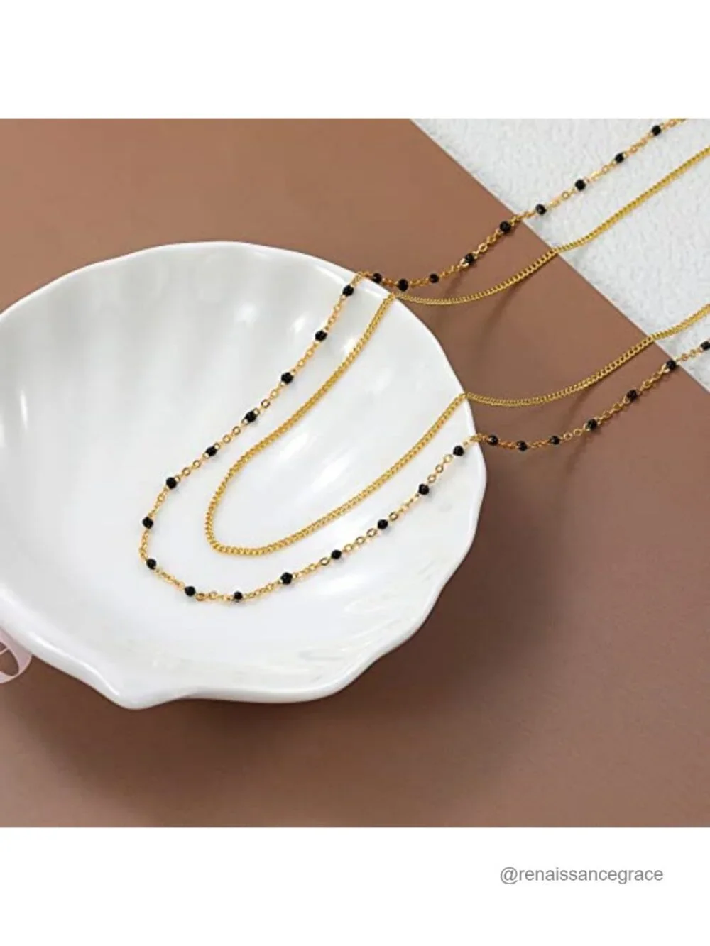14k Gold Plated Dainty Layered Choker Necklace